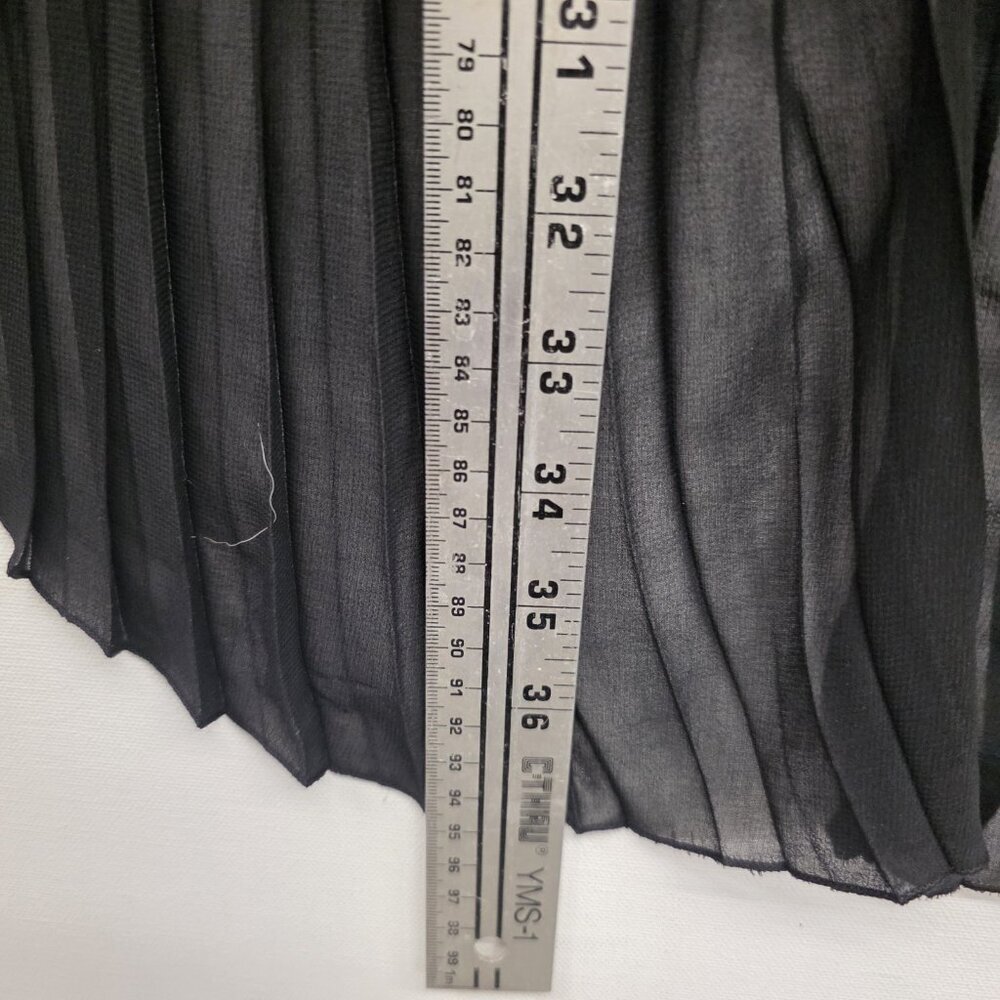 Lavender Brown Black Shear Hi-low Pleated Skirt Women's Size Small - Picture 6 of 11